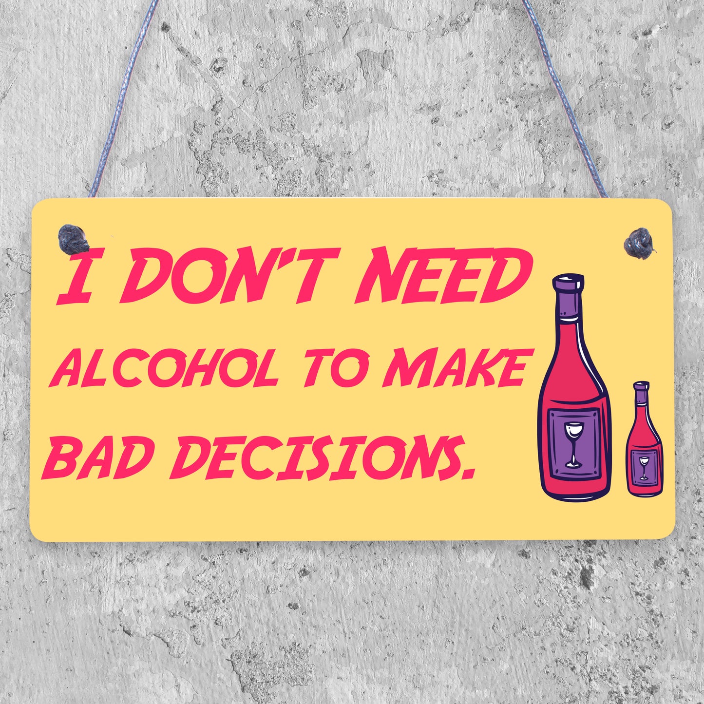 Funny Alcohol Home Bar Sign Novelty Bar Accessories Man Cave Gifts For Him Men