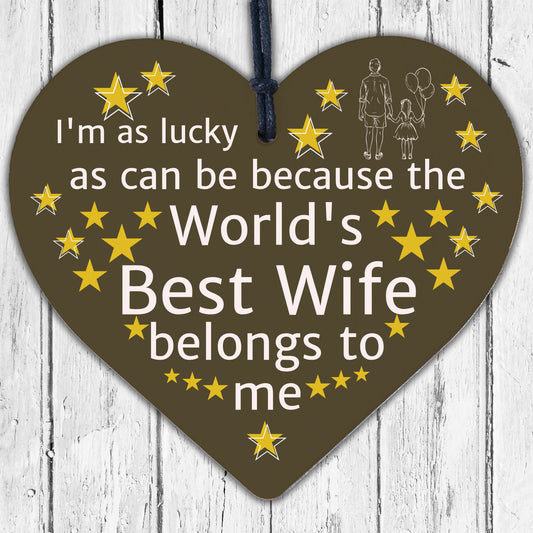 Anniversary Valentines Birthday Gift For Wife Gift For Women Novelty Wood Heart