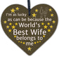 Anniversary Valentines Birthday Gift For Wife Gift For Women Novelty Wood Heart