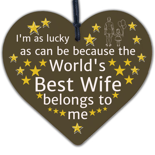 Anniversary Valentines Birthday Gift For Wife Gift For Women Novelty Wood Heart