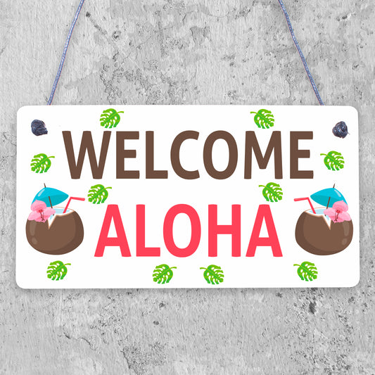 Tiki Bar Garden Welcome Sign Home Bar Novelty Decor Signs Tiki Decor Gifts