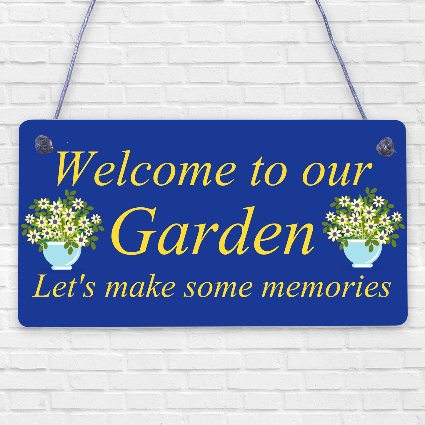 Welcome To Our Garden Sign Hanging Wall Door Sign Friendship Gift Home Gift