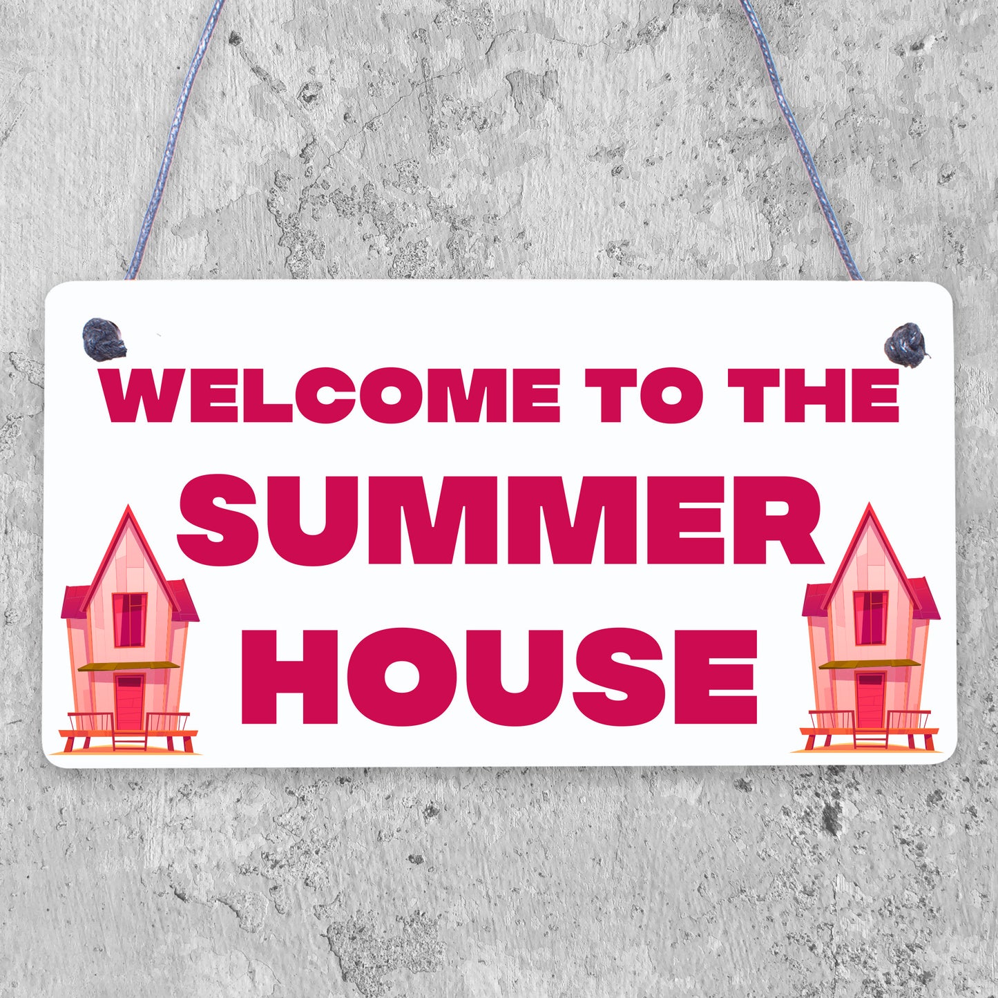 Summer House Home Decor Hanging Plaque Wooden Garden Sign Gift For Women