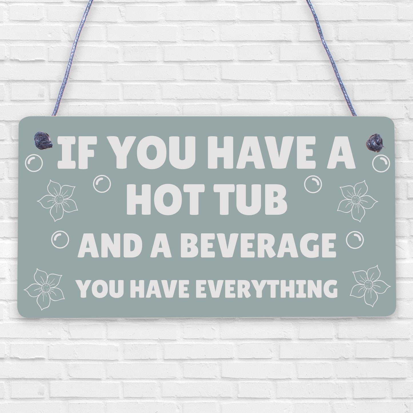 Hot Tub Sign Funny Garden Sign Summer House Plaque Alcohol Gift Friendship Gift