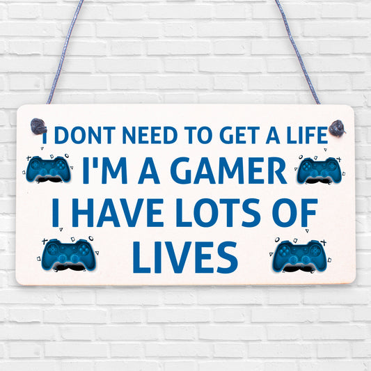 I'm A Gamer Bedroom Accessories Funny Novelty Hanging Door Plaque Birthday Gift