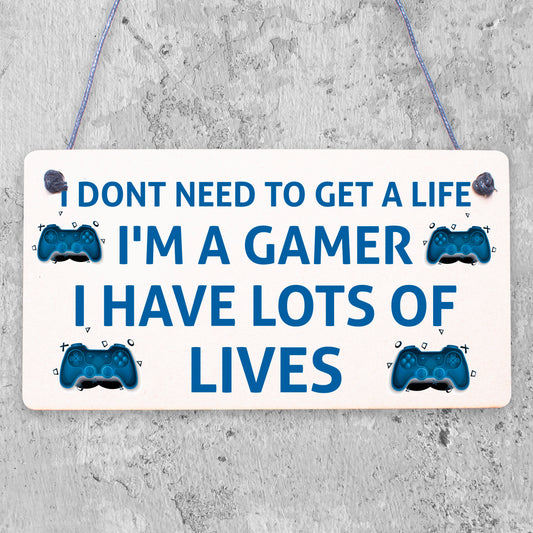 I'm A Gamer Bedroom Accessories Funny Novelty Hanging Door Plaque Birthday Gift