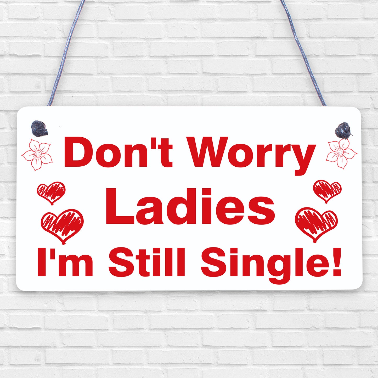 Wedding Reception Don't Worry Ladies Hanging Plaque Page Boy Best Man Prop Gifts