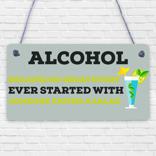 Funny Alcohol Gift Hanging Home Bar Pub Garden Sign Gin Beer Gift