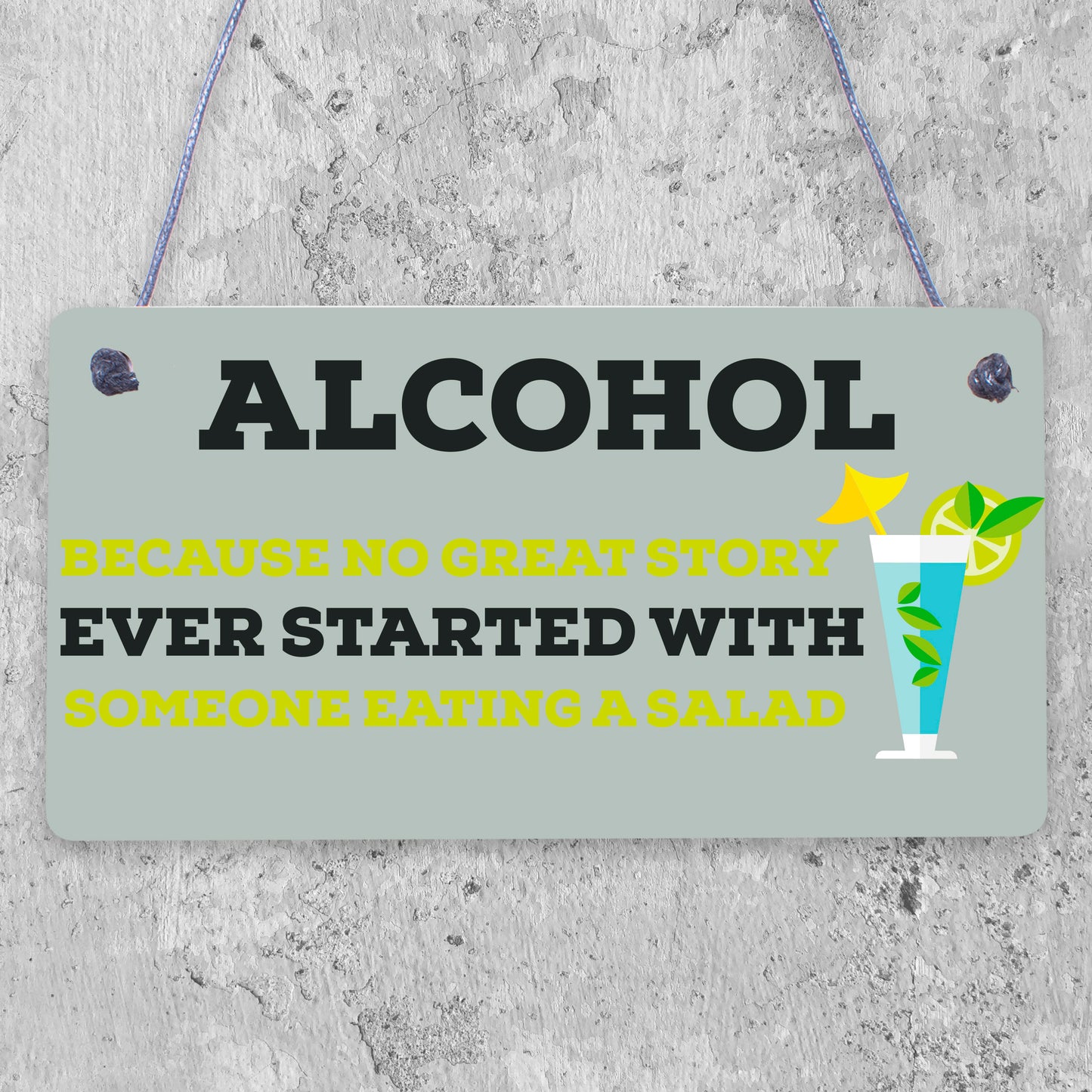 Funny Alcohol Gift Hanging Home Bar Pub Garden Sign Gin Beer Gift