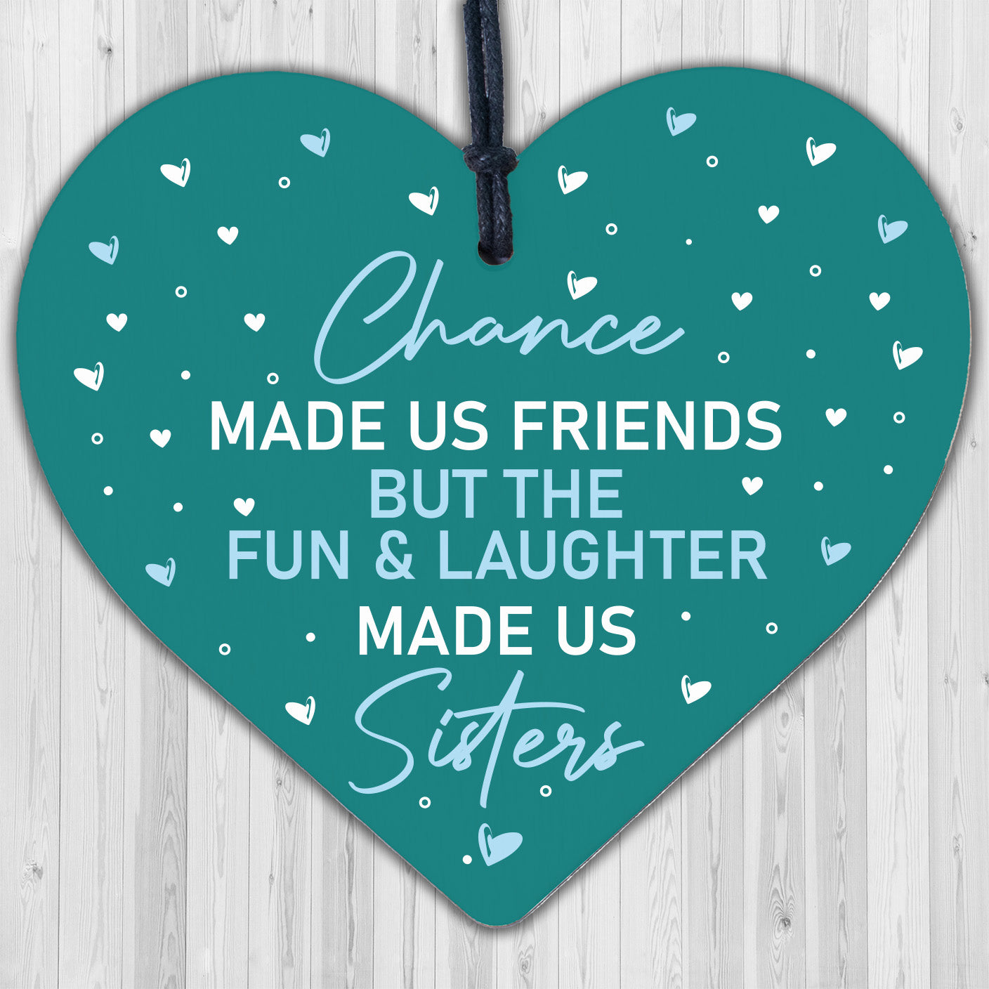 Chance Made Us Best FRIEND Sister Gifts Heart Christmas Friendship Gift Plaque