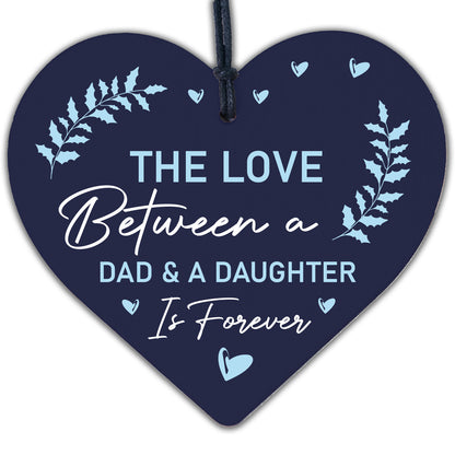 Keyring Father's Day Gift From Daughter Wood Heart Dad And Daughter Gift