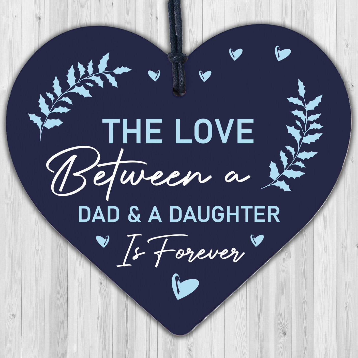 Keyring Father's Day Gift From Daughter Wood Heart Dad And Daughter Gift