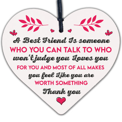 Thank You Gift For Best FRIEND Heart Christmas Friendship Gift Birthday Plaque