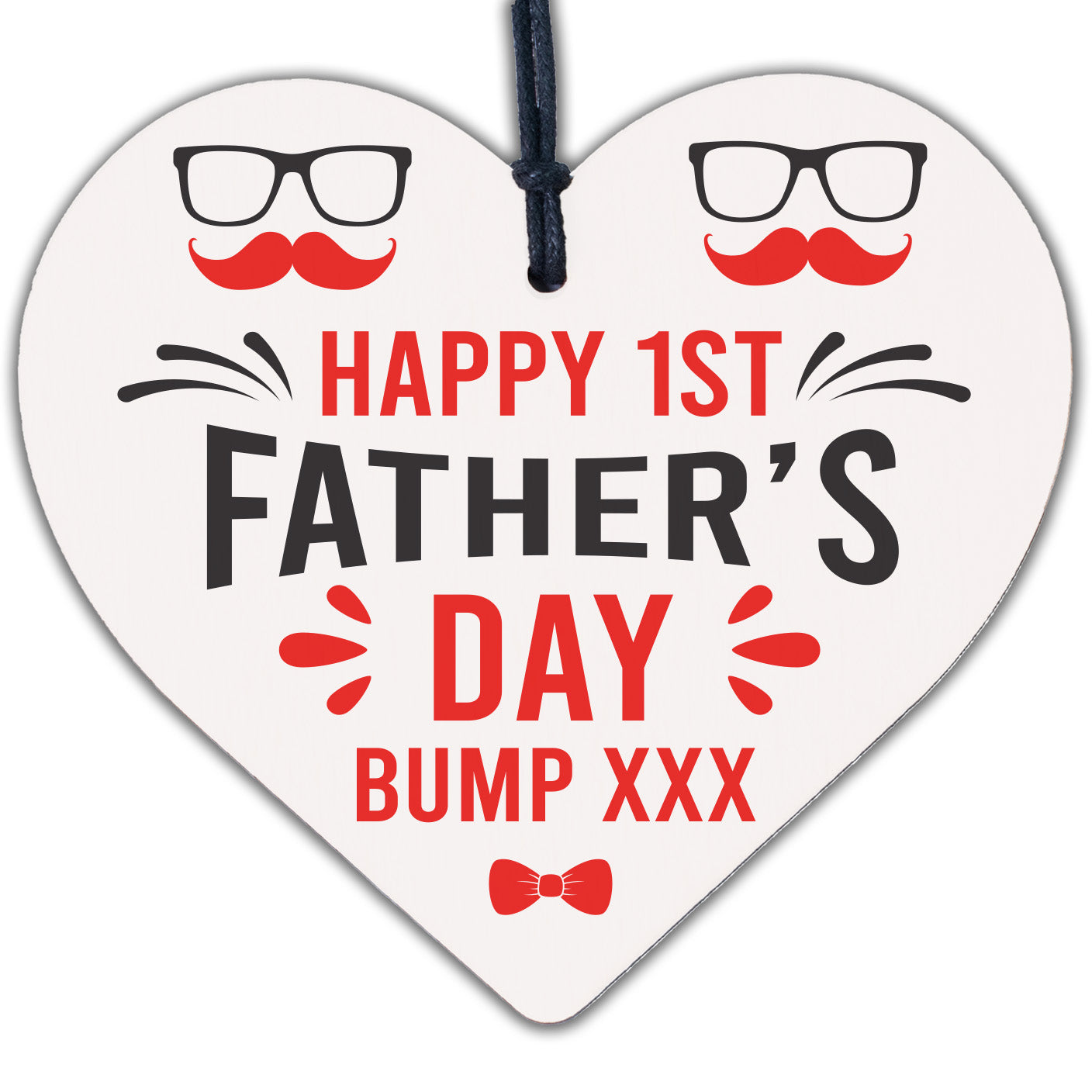 Novelty 1st Fathers Day Gift From Bump Hanging Heart New Daddy Gift Keepsake