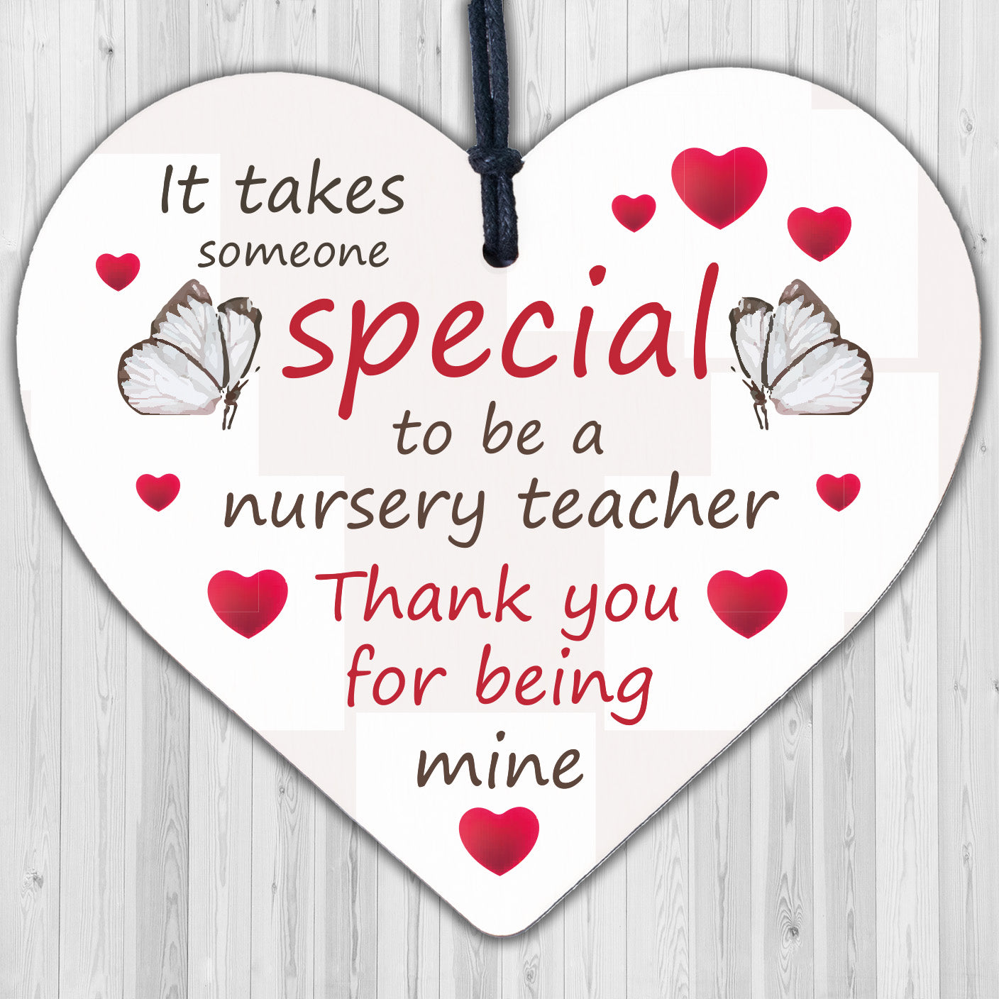 Nursery Teacher Leaving Nursery Wooden Heart Plaque Preschool Thank You Gifts