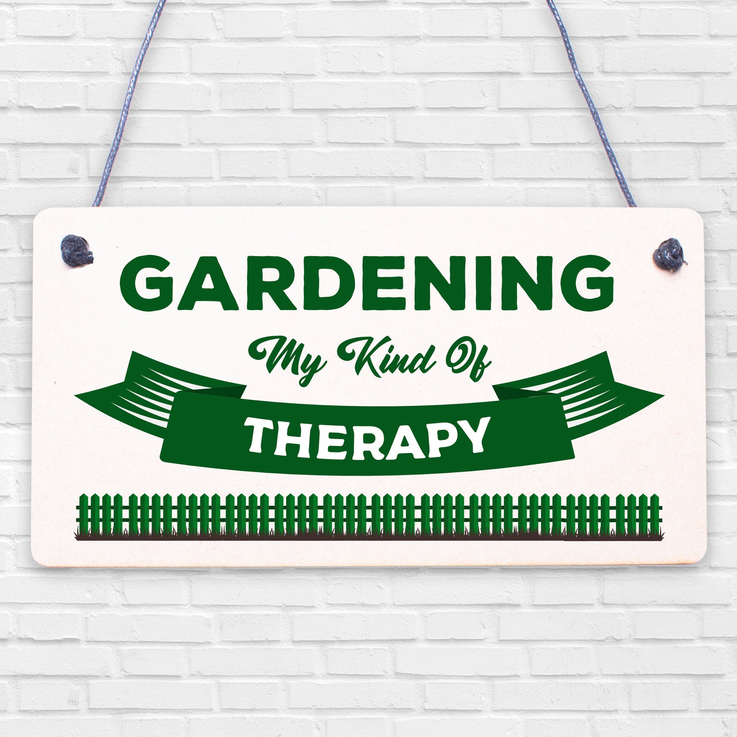 Gardening My Therapy Novelty Plaque SummerHouse Sign Garden Shed Friendship Gift