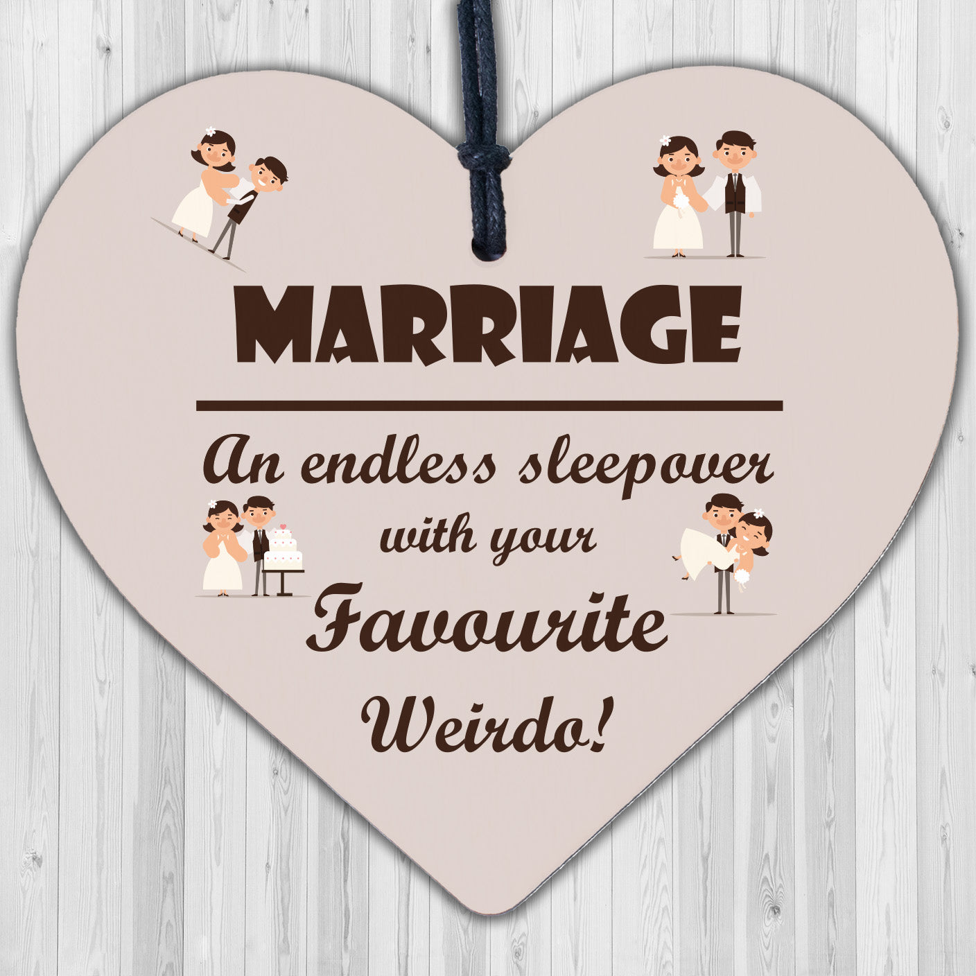 Marriage Endless Sleepover Funny Heart Anniversary Gift For Him Her Men Women