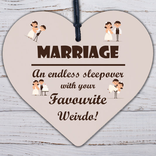 Marriage Endless Sleepover Funny Heart Anniversary Gift For Him Her Men Women