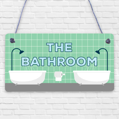 The Bathroom Nautical Theme Bathroom Sign Decorations Shabby Chic Toilet Sign