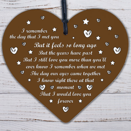 Handmade Boyfriend Girlfriend Husband Wife Gift Wooden Heart Valentines Day Gift