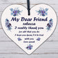 Thank You Best Friend Gift For Christmas Birthday Wood Heart Friendship Sign