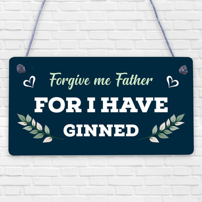 Novelty GIN Plaque Funny Alcohol Sign Home Bar Pub Man Cave Gin &amp; Tonic Gift