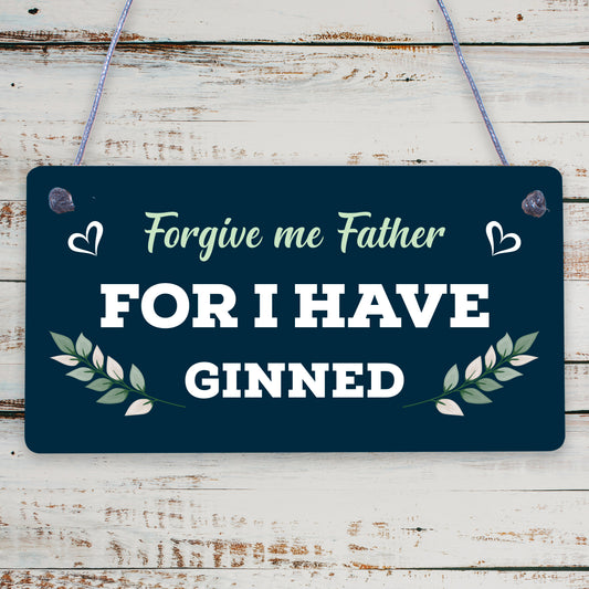 Novelty GIN Plaque Funny Alcohol Sign Home Bar Pub Man Cave Gin &amp; Tonic Gift