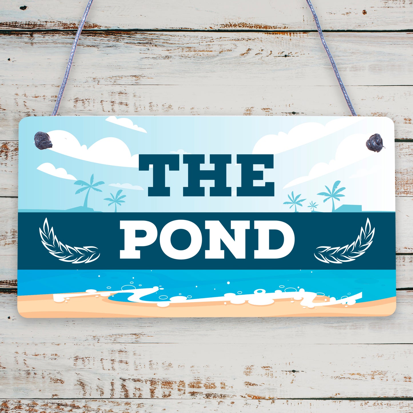 Fishing THE POND Sign Novelty Garden Plaque Gifts For Dad Grandad Fisherman