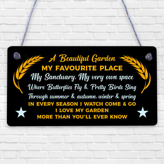 Garden Sign Poem Hanging Garden Shed Fence Summer House Sign Mum Nan Gift