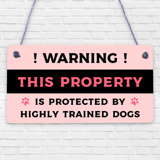 Beware Of The Dog Gate Sign Do Not Enter Dog Plaque Dog Sign Funny Home Decor