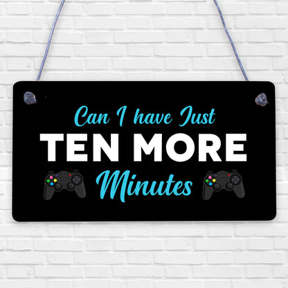 Novelty Sign For Gamer Hanging Games Room Bedroom Sign Gifts For Him Boys