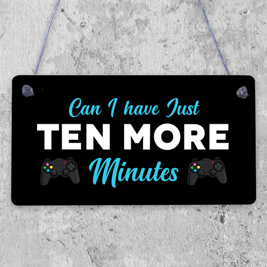 Novelty Sign For Gamer Hanging Games Room Bedroom Sign Gifts For Him Boys