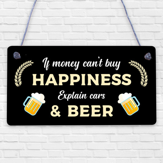 Beer Car Lover Gifts For Men Man Cave Garage Sign Birthday Gifts For Dad Grandad