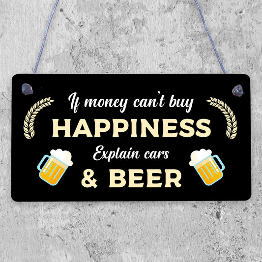 Beer Car Lover Gifts For Men Man Cave Garage Sign Birthday Gifts For Dad Grandad