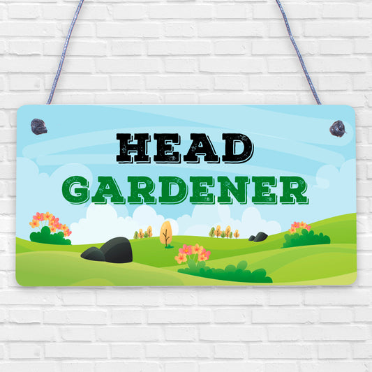 Garden Sign Head Gardener Plaque Garden Shed SummerHouse Sign Gift For Her Him