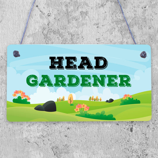 Garden Sign Head Gardener Plaque Garden Shed SummerHouse Sign Gift For Her Him