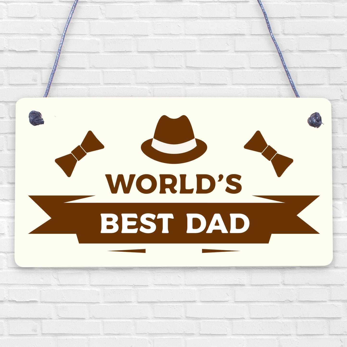 Happy Fathers Day Gift Best Dad Wood Hanging Plaque Dad Gift From Daughter Son