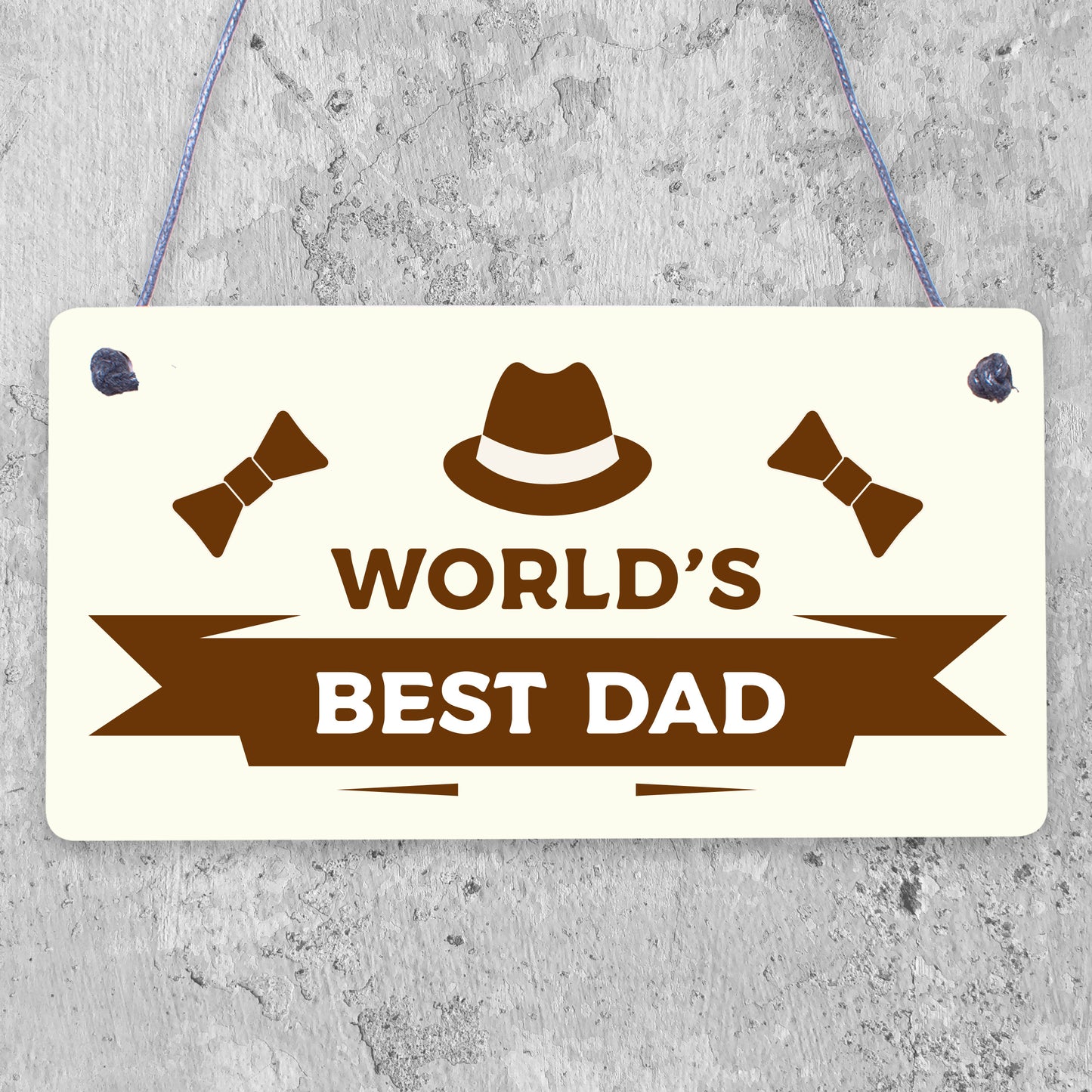 Happy Fathers Day Gift Best Dad Wood Hanging Plaque Dad Gift From Daughter Son