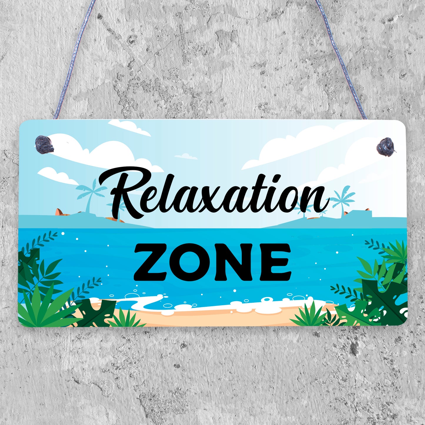 Relaxation Zone Hot Tub Man Cave Bathroom Garden Plaque Hanging Shed Sign