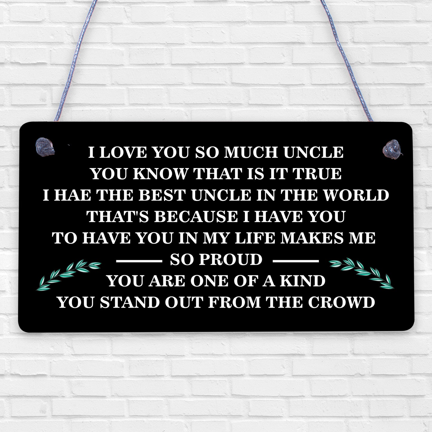 Best Uncle Plaque Gift For Birthday Christmas Gift For Brother From Niece Nephew