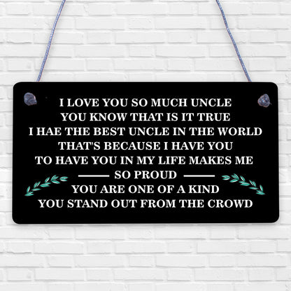 Best Uncle Plaque Gift For Birthday Christmas Gift For Brother From Niece Nephew