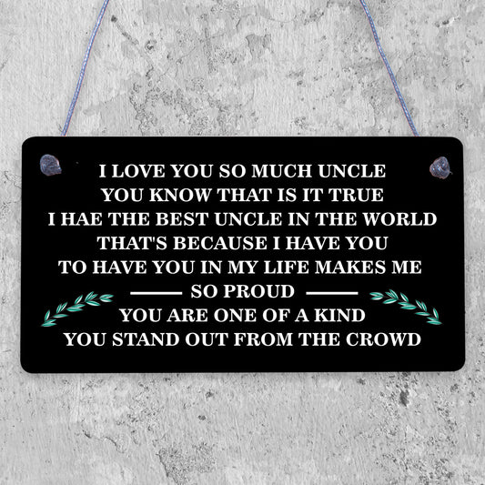 Best Uncle Plaque Gift For Birthday Christmas Gift For Brother From Niece Nephew