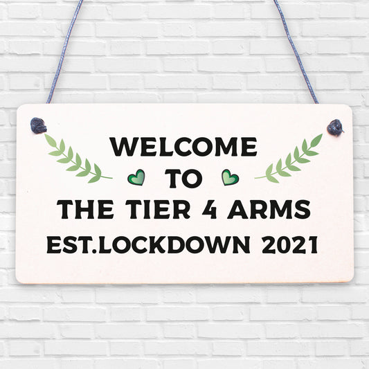 Tier 4 Arms HOME BAR Sign Garden Shed Garage Man Cave Bar Plaque