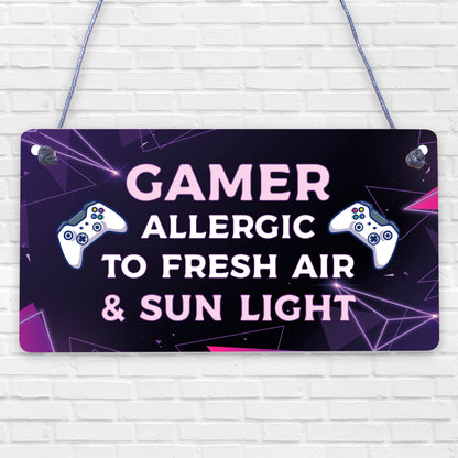 Gaming Novelty Sign Gamer Christmas Gifts For Son Brother Boys Bedroom Decor