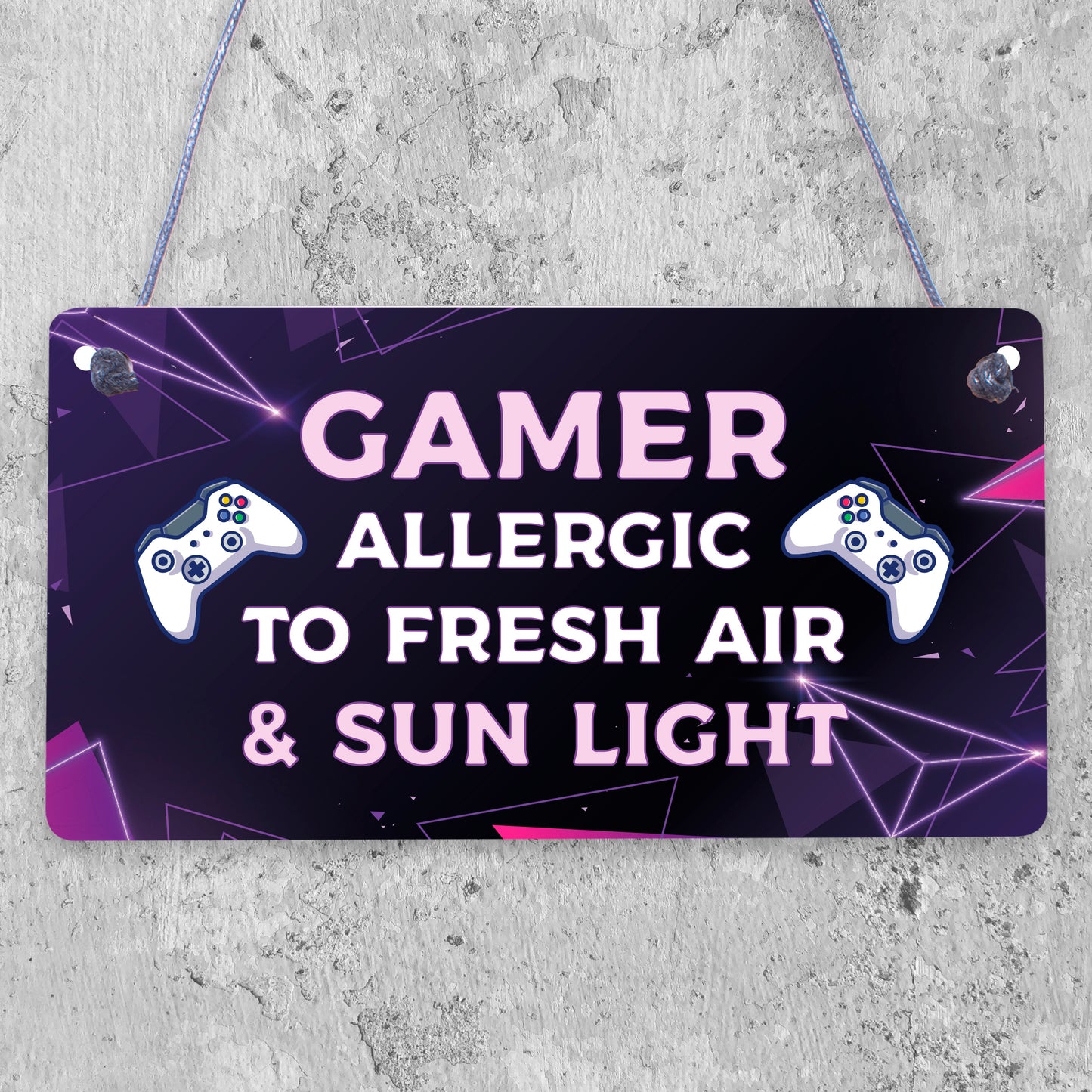 Gaming Novelty Sign Gamer Christmas Gifts For Son Brother Boys Bedroom Decor