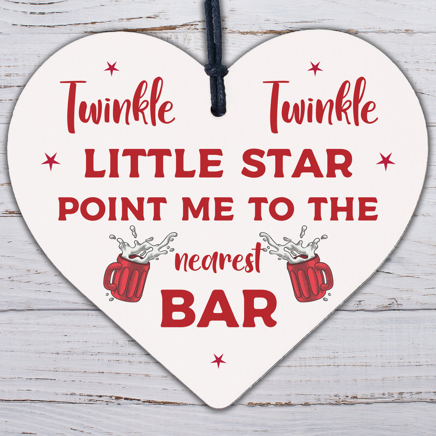 Home Bar Sign Wood Heart Novelty Garden Kitchen Pub Wall Plaque Friendship Gift