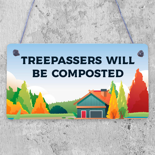 Funny Engraved Garden Signs Hanging Garden Shed Fence Plaque Home Decor Gift