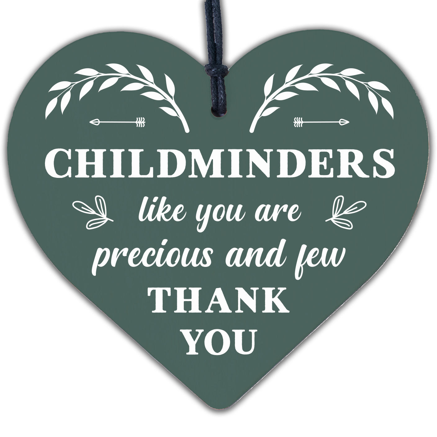 Handmade Childminder Gift Thank You Teacher Nursery Wooden Heart Plaque Sign