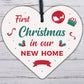 First Christmas In New Home Christmas Tree Decoration Wood Heart Bauble