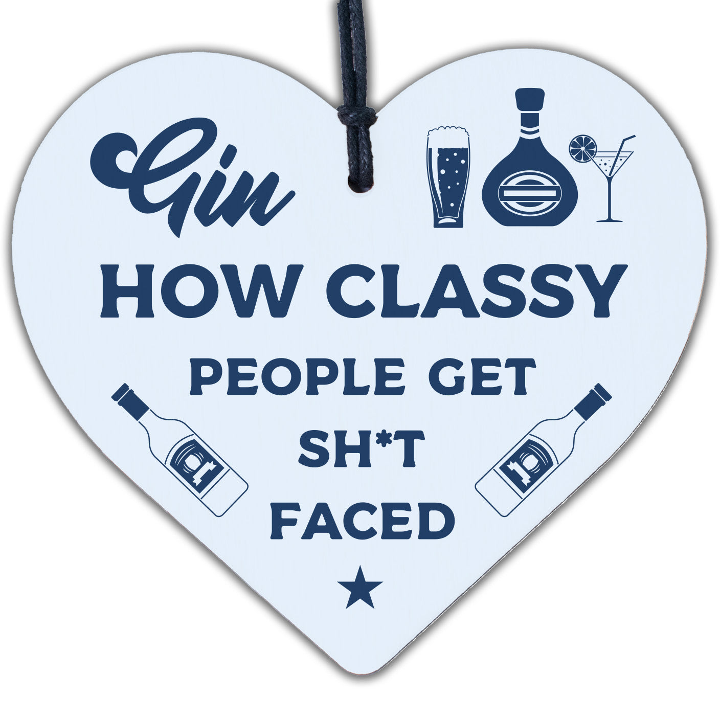 Funny Gin Plaque Gin Sign Heart Novelty Gin Gift Birthday Gift For Friend